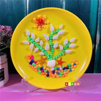 贝壳画 幼儿园儿童手工diy制作材料包立体粘贴画圆盘画益智创意 贝壳画01