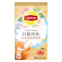 立顿西柚风味茉莉花茶白桃乌龙半桔半柠茶粉冲饮冷泡茶100g 1/3盒 白桃风味乌龙茶固体饮料*1盒