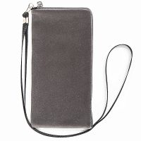 (买1送1)7英寸大屏拉链手机包装手机的小布袋便携贴身挂手机套 深灰纯色拉链款 5英寸