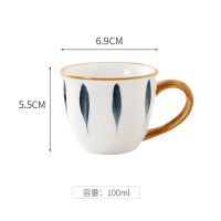 日式陶瓷杯家用可爱水杯情侣杯创意手绘茶杯咖啡杯个性简约杯子 单个杯
