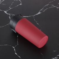 陶瓷内胆保温杯简约可爱ins水杯子车载便携双层杯泡茶咖啡隔热杯 雅士红弹跳保温杯