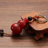 牦牛角葫芦钥匙扣七彩葫芦钥匙扣朱砂葫芦钥匙扣宝葫芦蜜蜡葫芦 [朱砂]一人一个