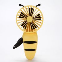 卡通兔子小学生手压风扇 可爱小鹿手持风扇便携小风扇 儿童手动扇 小蜜蜂