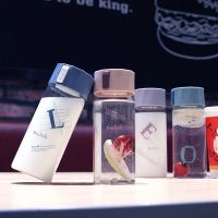 玻璃杯潮流水杯简约清新森系女可爱少女便携杯子男学生ins瓶 随机颜色一个