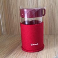 倍乐鲤集女士花茶玻璃杯200ml迷你便携纤细小巧掌中宝随手水杯子 女士花茶玻璃杯3105枣红色