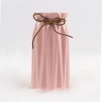 仿真花欧式仿真玫瑰白茶玫客厅餐桌装饰假花插花绢花摆件干花摆设 粉花瓶