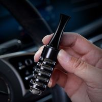 免弹烟不掉烟灰车载懒人烟套点烟器充电打火机一体高档抽烟过滤嘴 黑(粗支专用不带点烟器)