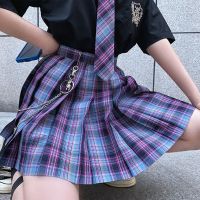 |电竞少女|jk制服裙子12岁女制服DK学生日系学院风百褶裙格裙套装 电竞少女格裙+领带 XS