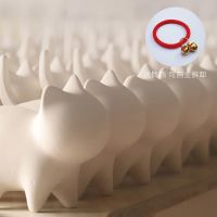 钧瓷摆件可爱招财小猫全手工陶瓷茶宠车载配件送朋友毕业伴手礼物 猫猫盲盒随机