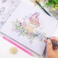 神秘花园减压涂色书成人填色本幼儿童绘画书画画本公主女孩图画册 [随机2本(不含彩铅)]