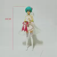 白色婚纱初音未来miku手办女生少女可爱玩偶生日礼物模型动漫摆件 婚纱初音(24CM)袋装
