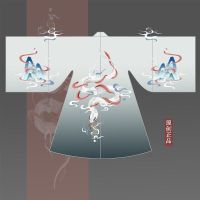 原创汉服白蛇男女款大袖衫汉服女单件渐变色重工刺绣百搭芙蓉一笑 白色 S