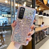 乔晶晶同款华为nova7手机壳JEF-AN00钻石纹透明全包硅胶防摔菱形 钻石纹[淡粉色]单壳 华为Y9-2019