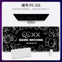 芝麻街Kaws超大鼠标垫个性涂鸦创意锁边游戏电脑键盘锁边加厚防滑 FE-331 370x250x3mm