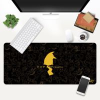 皮卡丘创意桌垫超大鼠标垫加厚锁边防滑办公桌垫小号鼠标垫可水洗 皮卡丘-背影黑底 30*25cm*3mm(长x宽x厚)