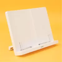 得力阅读器创意简约读书架学生用成人用看书防小孩近视坐姿矫正器 立式阅读架-白色