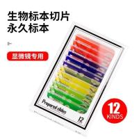 中小学生显微镜高清1200倍科学实验小大孩子益智科教玩具创意礼物 显微镜12标本