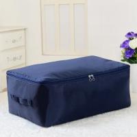 牛津布装棉被子的袋子收纳袋整理袋家用防潮衣服物搬家打包行李袋 藏青 小号50*28*18cm