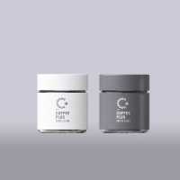 不锈钢密封罐咖啡豆咖啡粉保存罐单向排气阀储存罐茶叶收纳罐带勺 迷你便携罐2个 容量35g 灰白可选 材质 不锈钢+玻璃