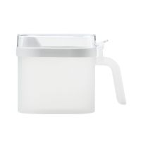 茶花塑料油壶防漏家用装油瓶酱油瓶倒油瓶厨房用品醋壶小油罐 500ml大容量油壶[茶花白]