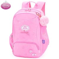 迪士尼 小学生书包女韩版初中学生儿童1-3-4-6年级公主风双肩包 SA80044粉色(3年级-初中)