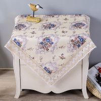 [同款]床头柜电视机冰箱洗衣机微波炉多用万能盖巾盖布 小镇蓝 60*60cm