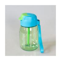 特百惠cc杯嘟嘟企鹅杯吸管杯新款防漏水杯子儿童学生可爱 苹果绿+海绵刷