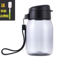 特百惠CC企鹅嘟嘟杯套可爱迷你玻璃杯随心杯便携防摔保护套350m[ 350ml小黑嘟[送杯刷]