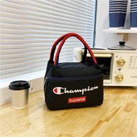 新款妈咪便当包手提女包休闲时尚女挎包中年女逛街布包包潮女布包 黑色