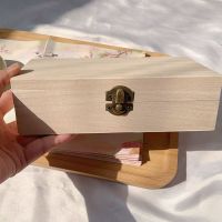 收纳木盒子发饰复古收纳储物盒桌面杂物收纳长方形礼盒手工 收纳木盒一个