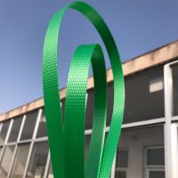 手工编织篮子材料彩色塑钢打包带条藤包装带打底硬带熟胶背篓筐 苹果绿买1送1实发2斤