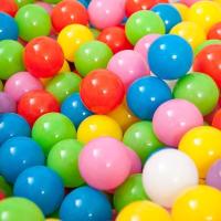 儿童海洋球可折叠围栏球池婴童玩具帐篷宝宝游戏屋彩色波波球沙池 100个彩色海洋球 5.5cm球