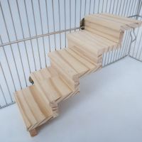 仓鼠玩具 鹦鹉跳板爬梯 仓鼠 原木楼梯 宠物玩具 笼底安装款3梯 送50g苹果枝