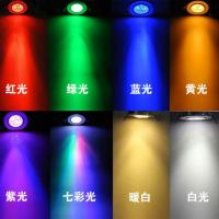 彩色筒灯射灯七彩变色led天花灯嵌入式家用猫眼孔灯客厅吊顶洞灯 3W开孔6.5-7.5cm 蓝色