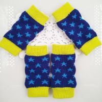 狗狗脚套宠物腿套护腿护膝狗鞋子泰迪防尿腿保暖袜套保护关节袜子 深蓝星星 S码(长7cm*袜口宽2.5cm)