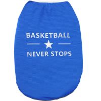 [改字]狗衣服夏装薄款大中小型犬泰迪柯基金毛边牧宠物弹力背心 蓝色 S(2-3斤)胸围35厘米 背长25