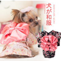 宠物和服狗狗衣服春夏装宠物猫咪衣服夏狗裙子比熊约克夏西施薄款 颜色随机 XS(约适合1-3斤穿)