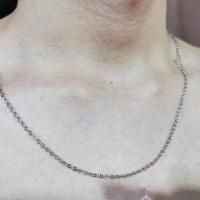 反光珍珠项链轻奢小众M字母项链男ins嘻哈高级感锁骨链颈链女潮 哥特O型项链(长约60)
