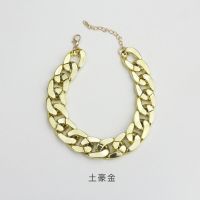 法斗项链宠物狗狗土豪金项链时尚饰品猫咪金链子拍照装酷道具泰迪 S码(27cm+7cm)