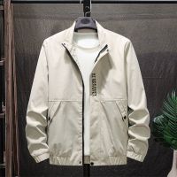 春装秋季夹克男士外套男薄款韩版潮流学生工装防风衣男式茄克衫服 姜黄色 卡其秋季夹克 M 85-104斤