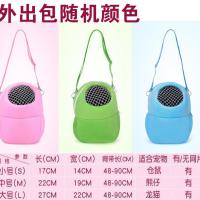 夏天小型迷你小宠物袋背包外出笼外带包兔子荷兰猪仓鼠猫咪透明 小宠外出包小号(颜色留言)