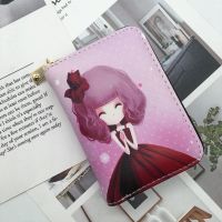 新款驾驶证套拉链卡包女式卡通可爱卡片包小清新一体包小零钱包潮 红裙女孩