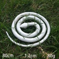 1.4米仿真蛇软胶动物大白蛇恶作剧搞怪创意整蛊吓人道具玩具假蛇 80cm白色田蛇
