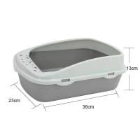 猫砂盆防外溅开放式猫厕所猫沙盆大号小号幼猫防臭猫屎盆猫咪用品 [特价款 ]小号猫砂盆三色随机发货 收藏送猫砂铲