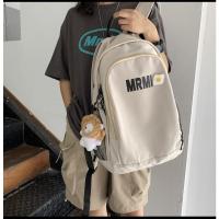 2021新款双肩包高中简约百搭书包女大学生大容量初中生背包电脑包 黑色