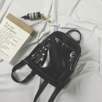 韩版2021新款双肩包女休闲百搭背包校园学生书包大容量旅行包包潮 黑色