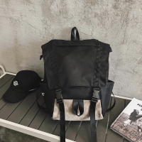 高颜值书包韩版原宿ulzzang男日系校园女大容量双肩包2021年新款 黑色 收藏送小礼物