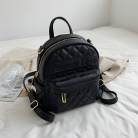 夏天简约包包女包2021新款潮时尚高级感书包女大学生ins风双肩包 黑色