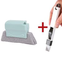 窗户清洁工具门窗槽沟死角槽清理缝隙刷窗缝凹槽小刷子扫窗槽神器 蓝色 1个滑道刷