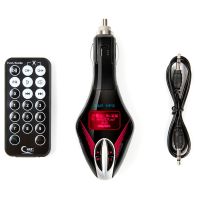 车载mp3播放器插卡蓝牙接收器免提电话音乐USB汽车用点烟器充电器[9月19日发完] 屏幕灯光[红色] [无蓝牙版]